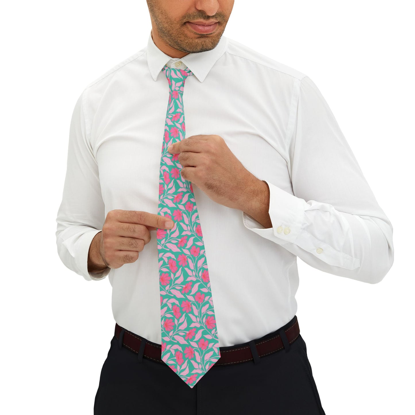 Floral Pattern Necktie for Weddings & Special Occasions
