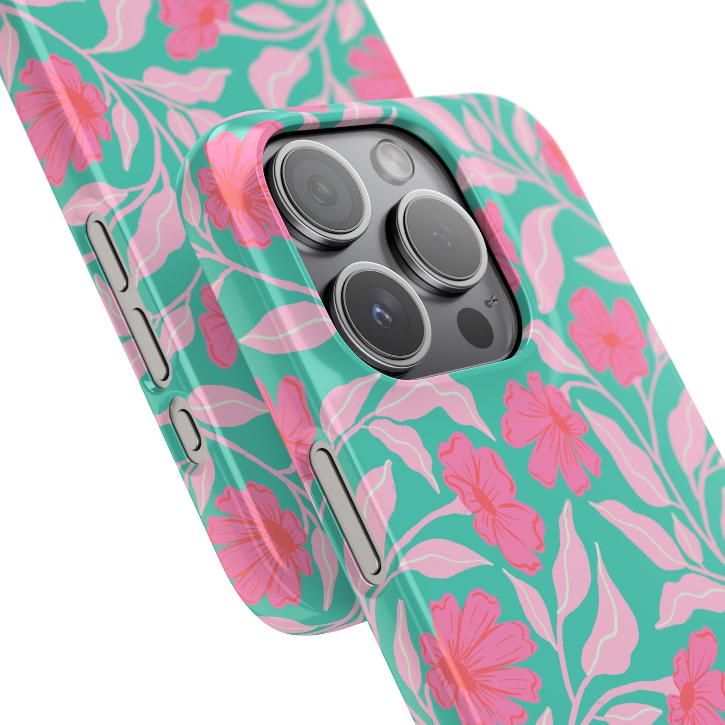 Floral Snap Case — Pink Hibiscus Pattern Phone Case