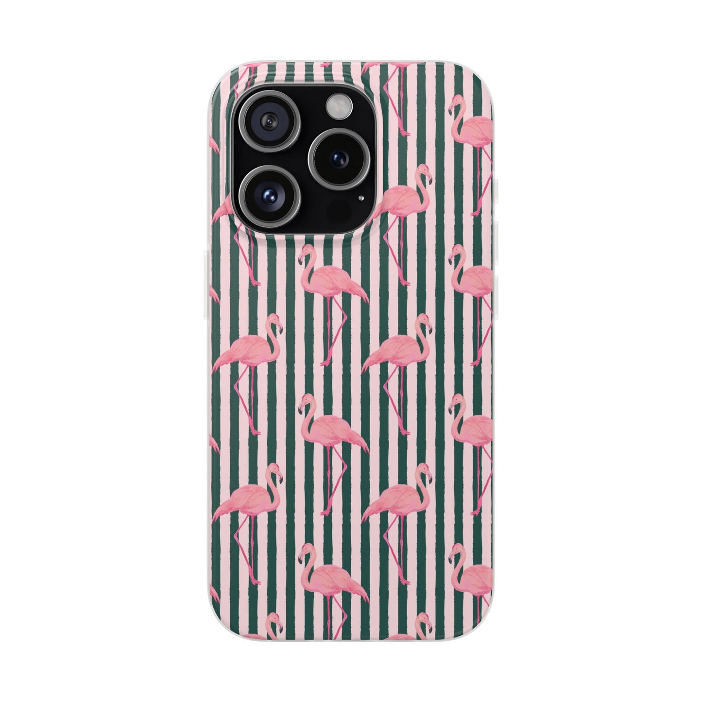 Flamingo Stripe Flexi Case - Tropical Phone Cover