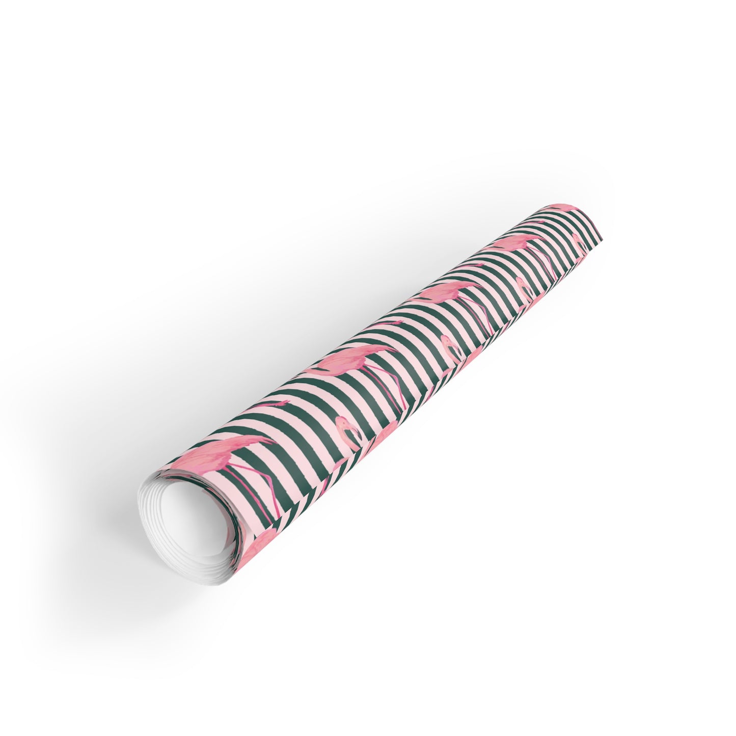Flamingo Stripe Gift Wrapping Paper Roll