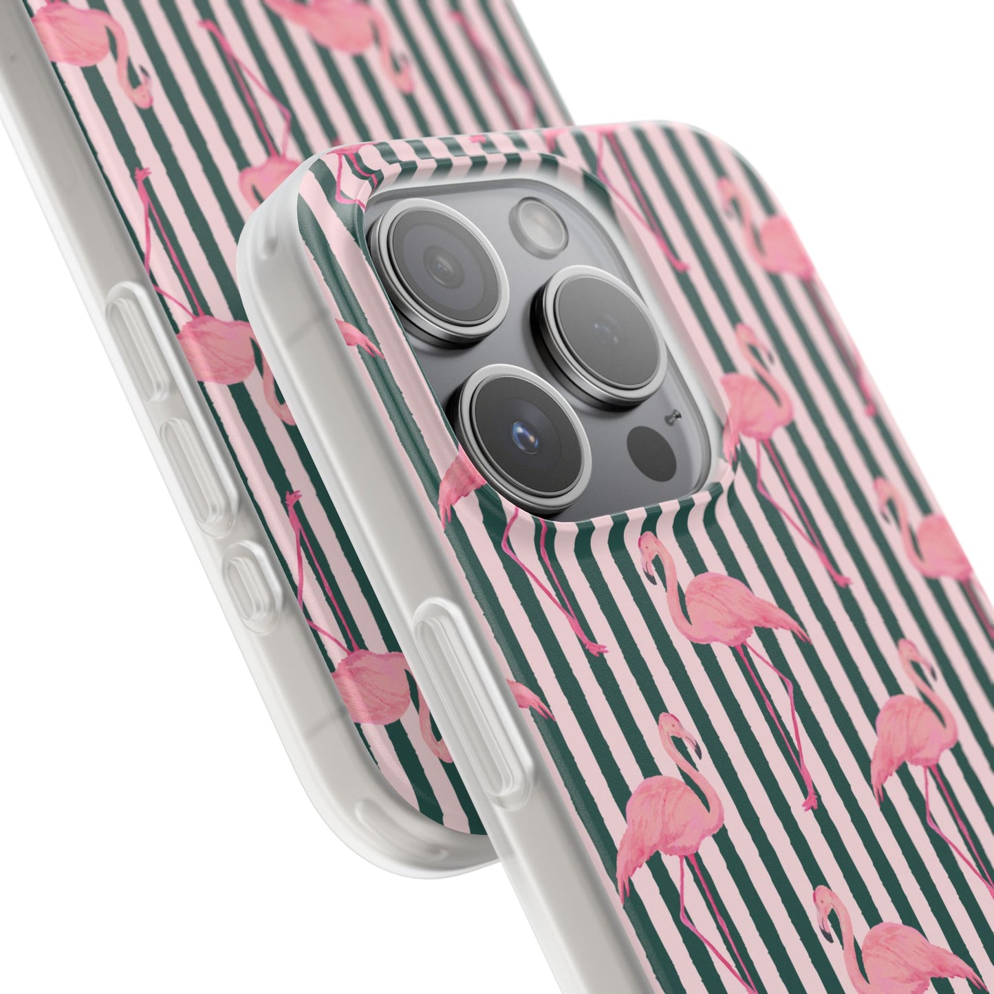 Flamingo Stripe Flexi Case - Tropical Phone Cover