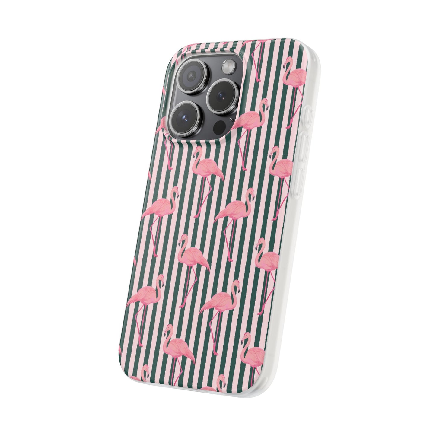 Flamingo Stripe Flexi Case - Tropical Phone Cover