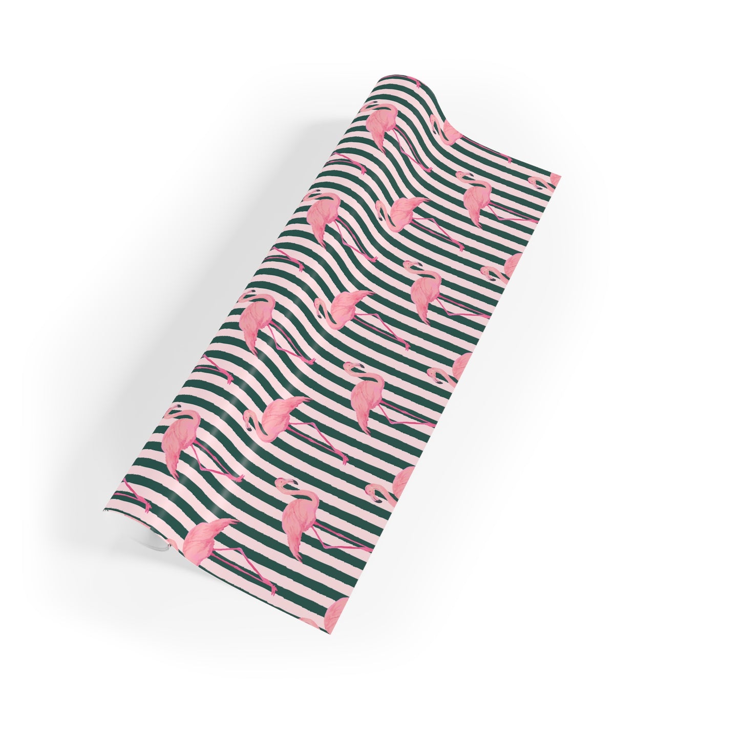 Flamingo Stripe Gift Wrapping Paper Roll