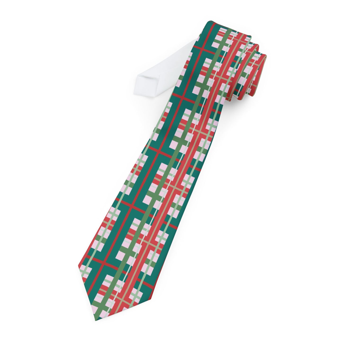 Festive Plaid Necktie for Holiday Celebrations