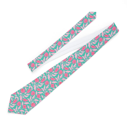 Floral Pattern Necktie for Weddings & Special Occasions