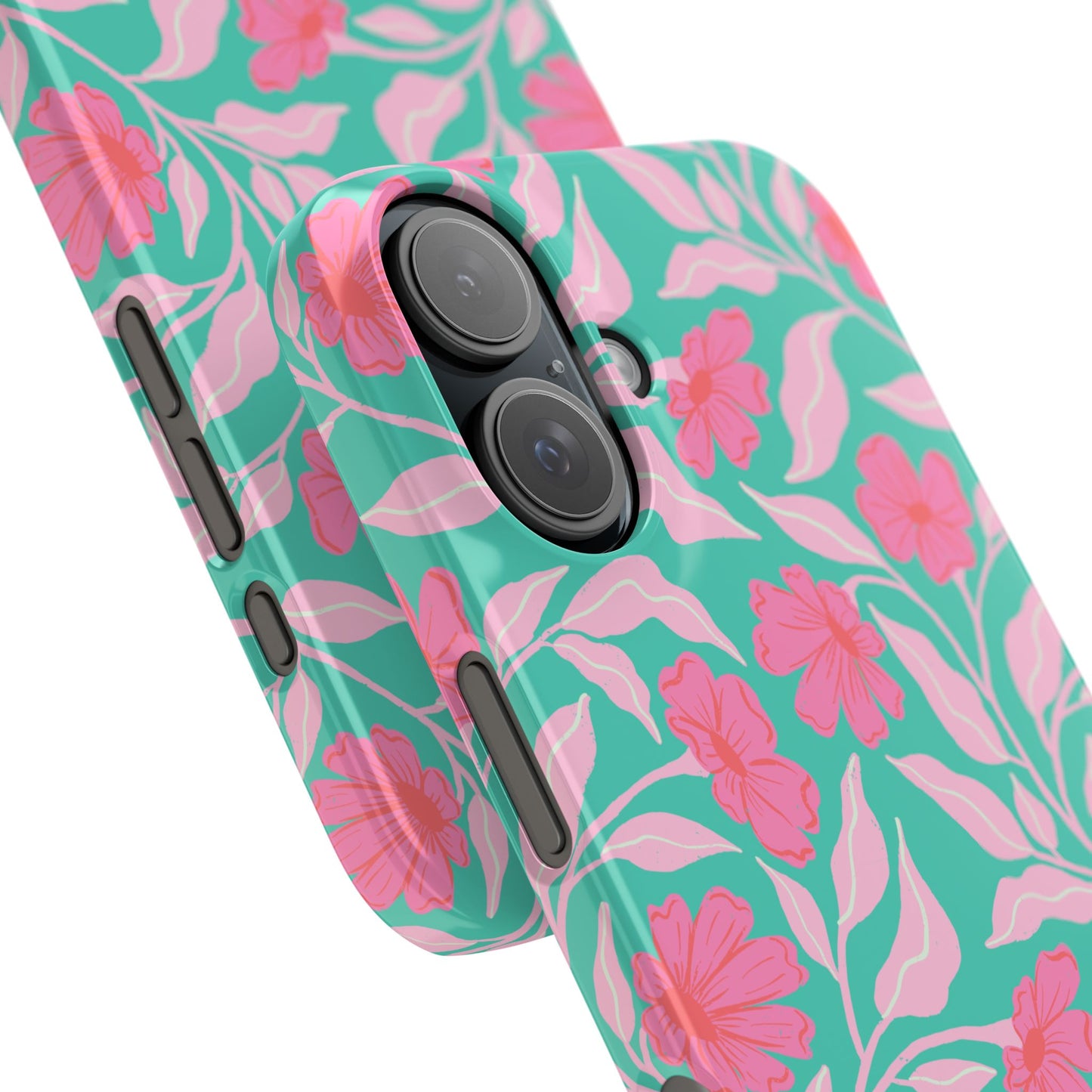 Floral Snap Case — Pink Hibiscus Pattern Phone Case