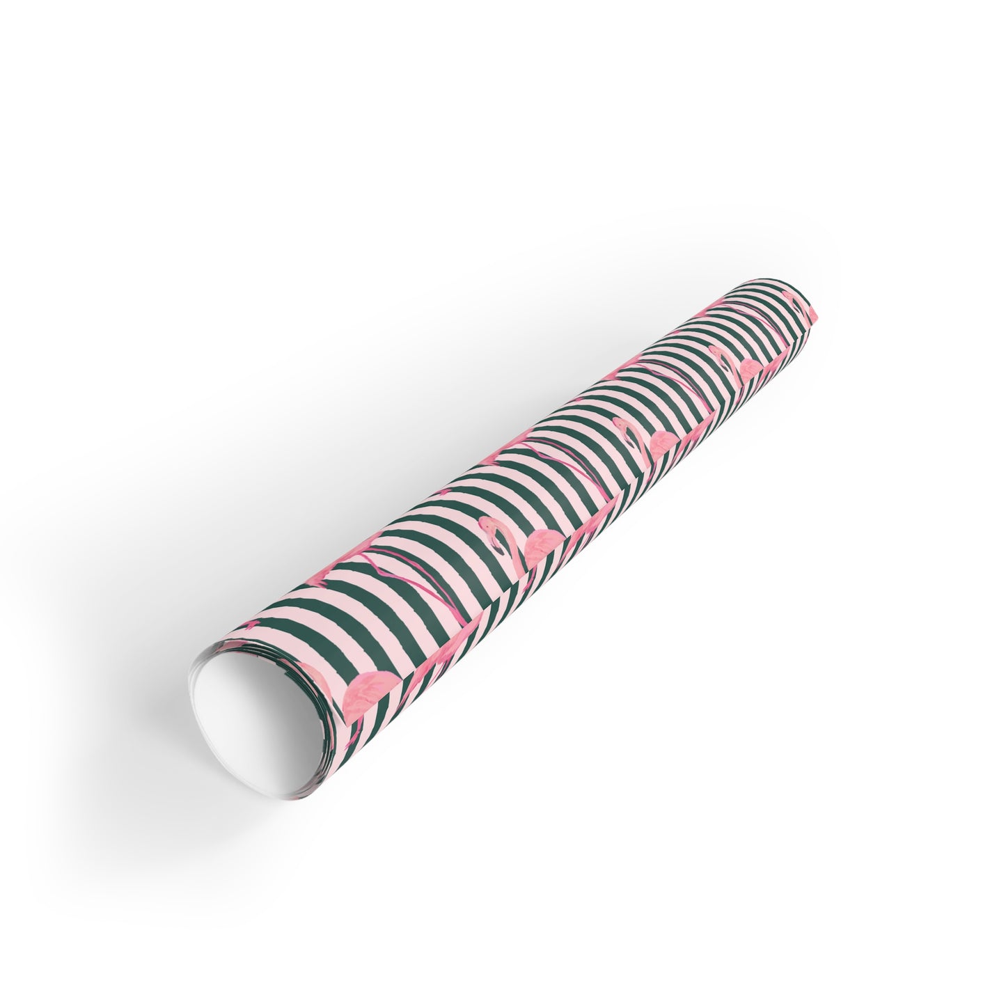 Flamingo Stripe Gift Wrapping Paper Roll
