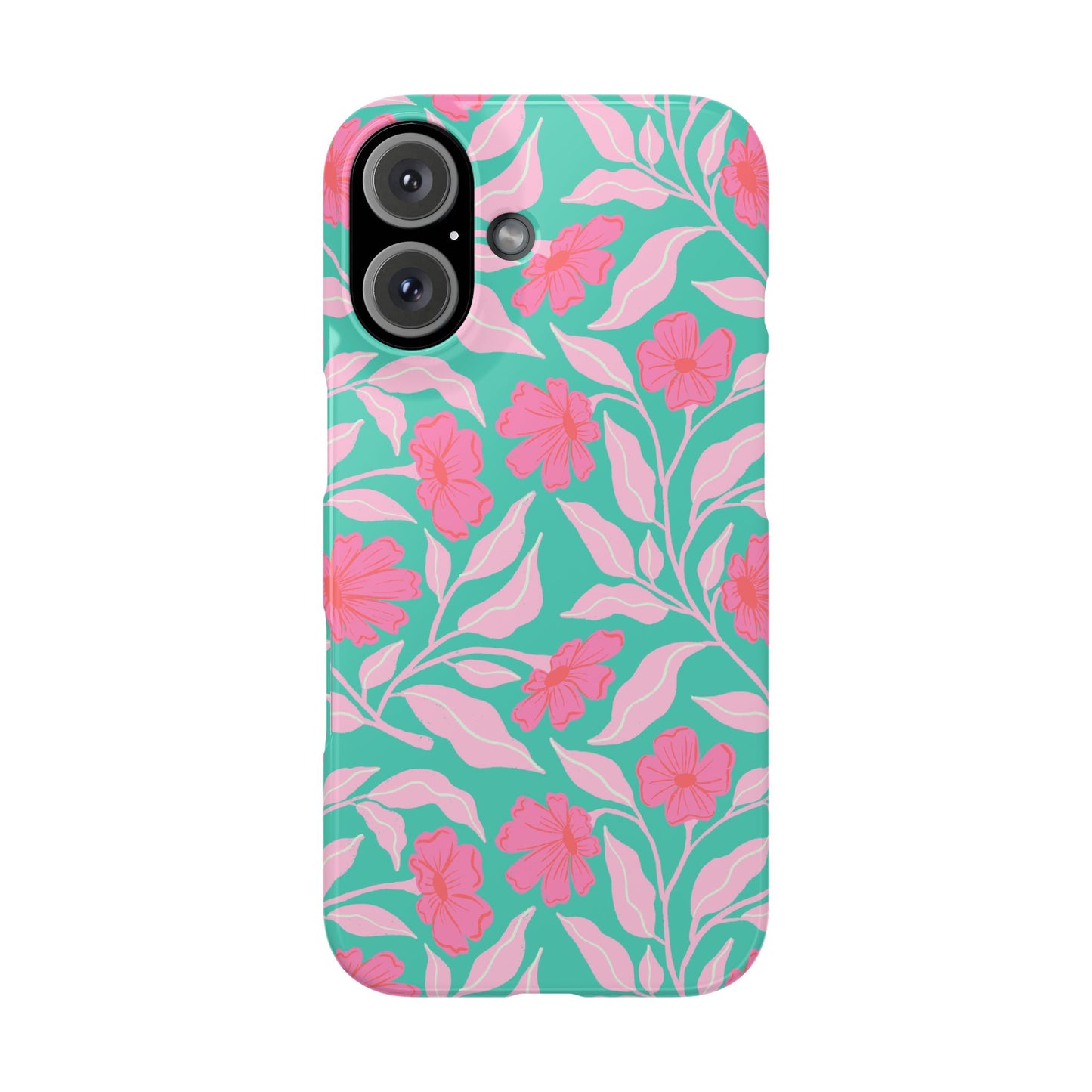 Floral Snap Case — Pink Hibiscus Pattern Phone Case