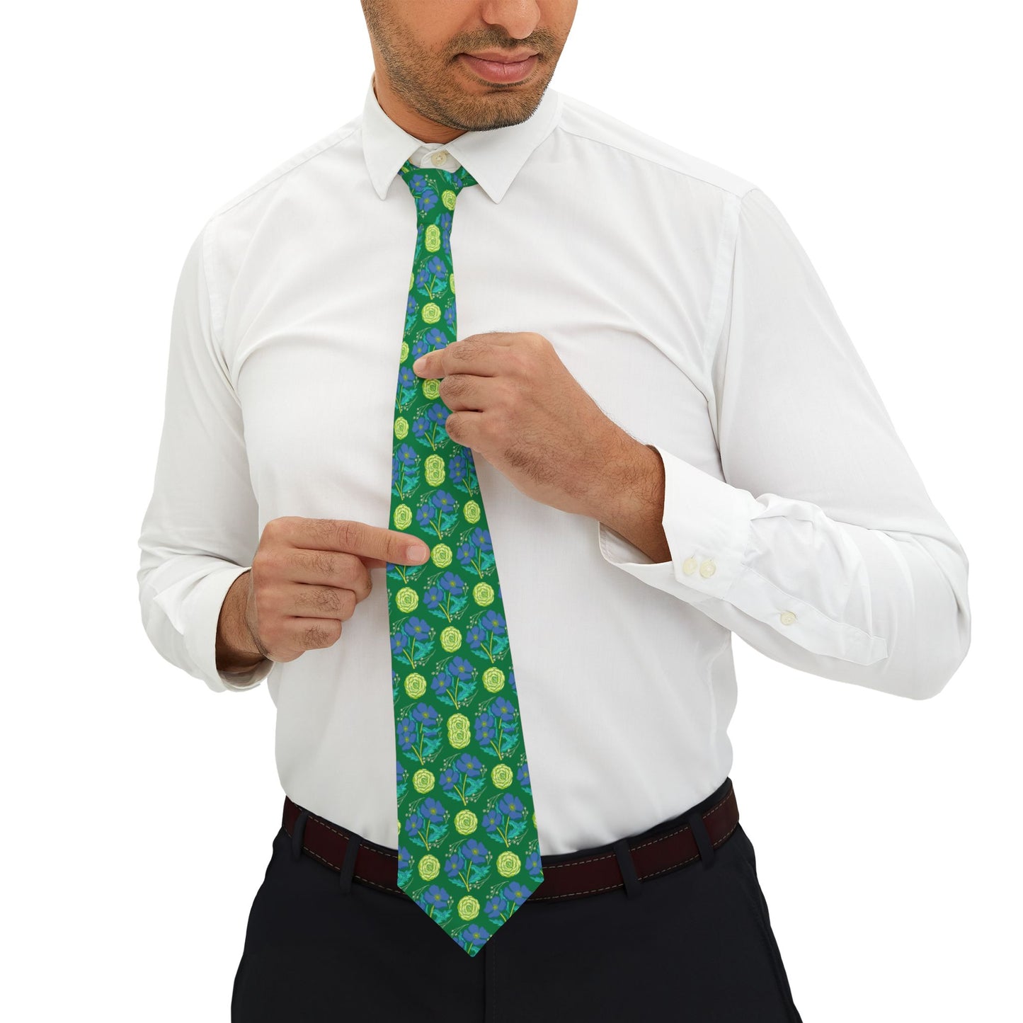 Vibrant Floral Necktie for Special Occasions
