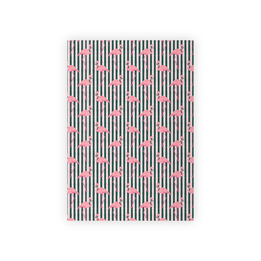 Flamingo Stripe Gift Wrapping Paper Roll