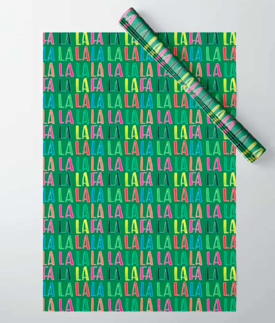 Fa La La Holiday Wrapping Paper