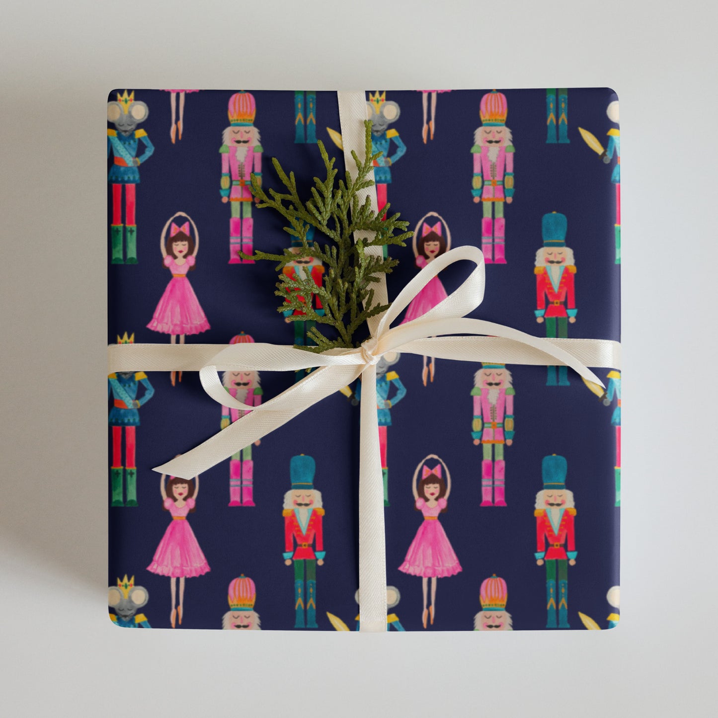 Nutcracker Suite Holiday Wrapping Paper- Navy