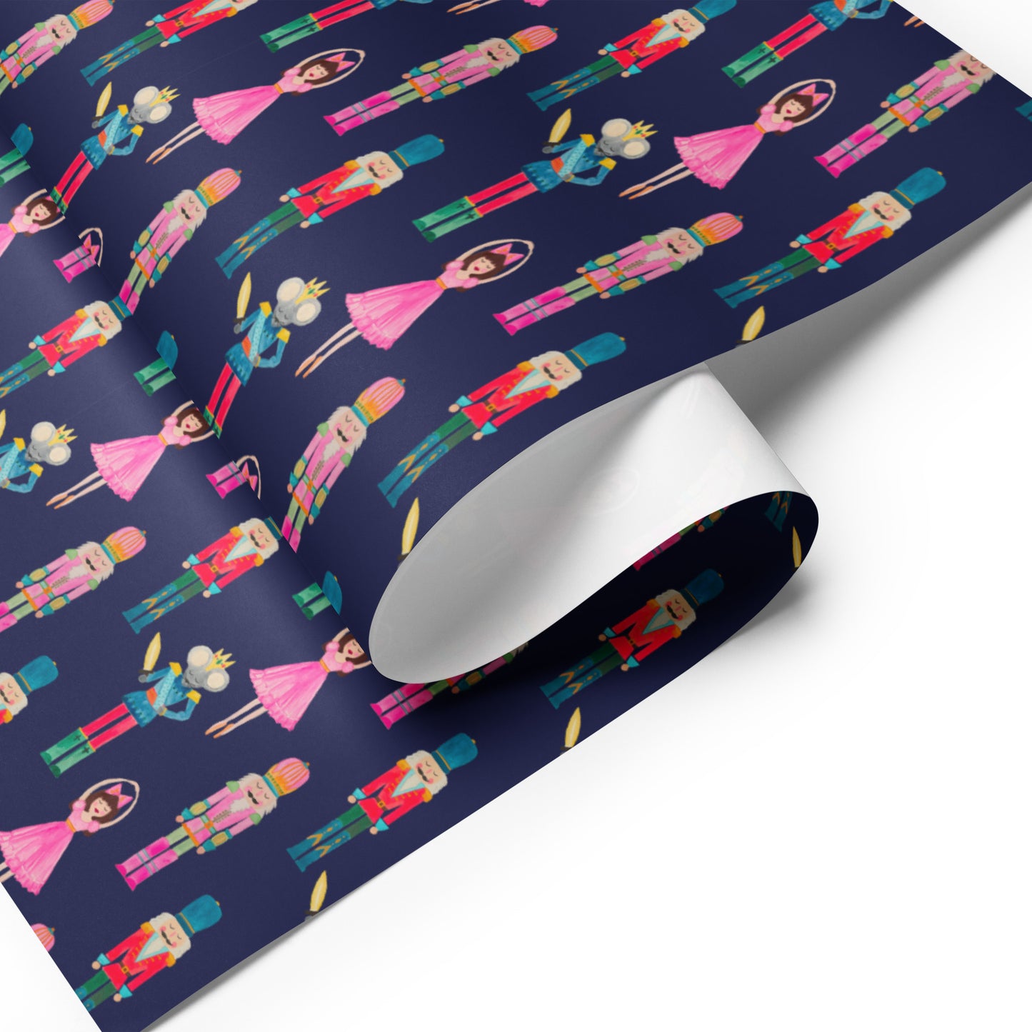 Nutcracker Suite Holiday Wrapping Paper- Navy