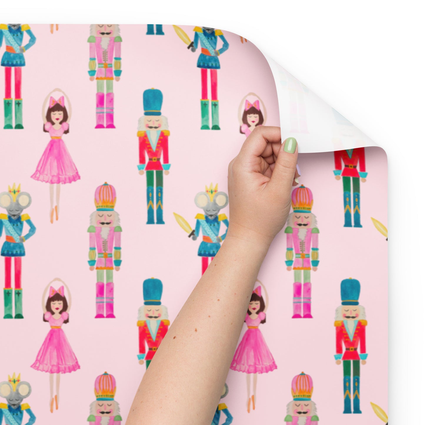 Nutcracker Suite Holiday Wrapping Paper- Pink