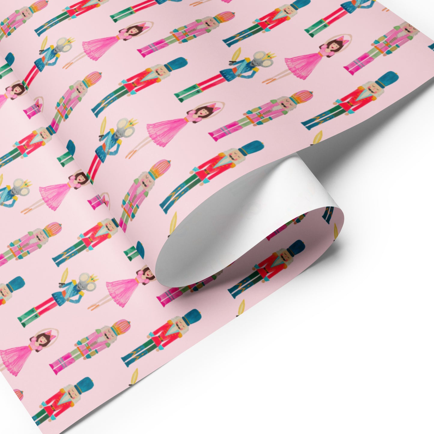 Nutcracker Suite Holiday Wrapping Paper- Pink