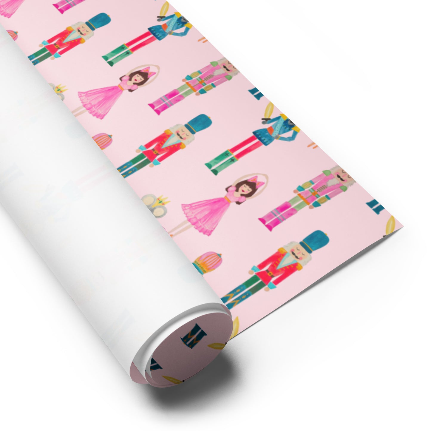 Nutcracker Suite Holiday Wrapping Paper- Pink