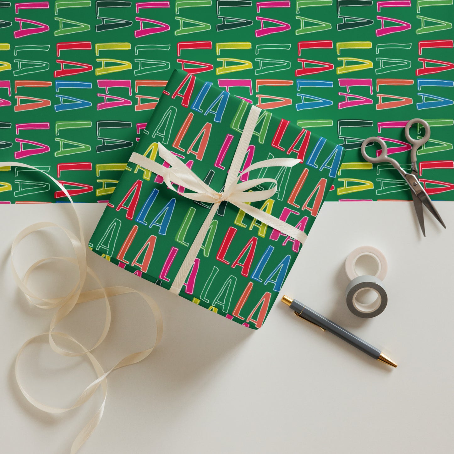 Fa La La Holiday Wrapping Paper